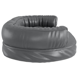 vidaXL Ergonomic Foam Dog Bed Grey 88x65 cm Faux Leather