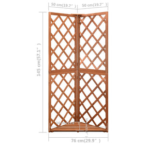 vidaXL Corner Trellis 50x50x145 cm Solid Fir Wood