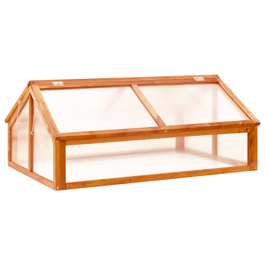 vidaXL Greenhouse Brown 114x80x50 cm Firwood