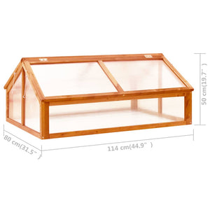 vidaXL Greenhouse Brown 114x80x50 cm Firwood