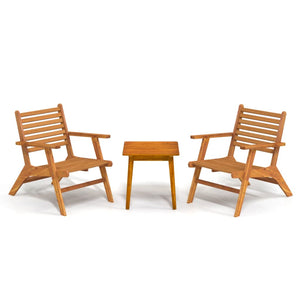 vidaXL 3 Piece Bistro Set Solid Acacia Wood