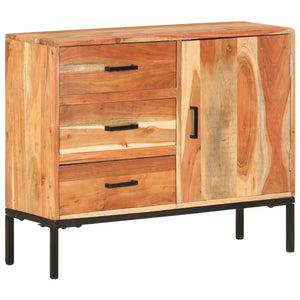 vidaXL Sideboard 88x30x73 cm Solid Acacia Wood