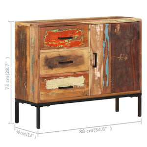 vidaXL Sideboard 88x30x73 cm Solid Reclaimed  Wood