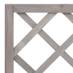 vidaXL Garden Trellis Planter Grey 70x30x135 cm Solid Firwood