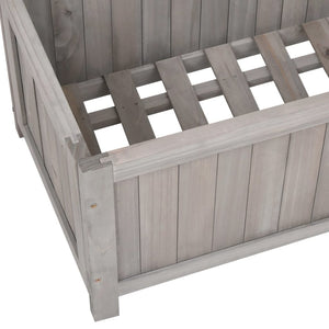 vidaXL Garden Trellis Planter Grey 70x30x135 cm Solid Firwood