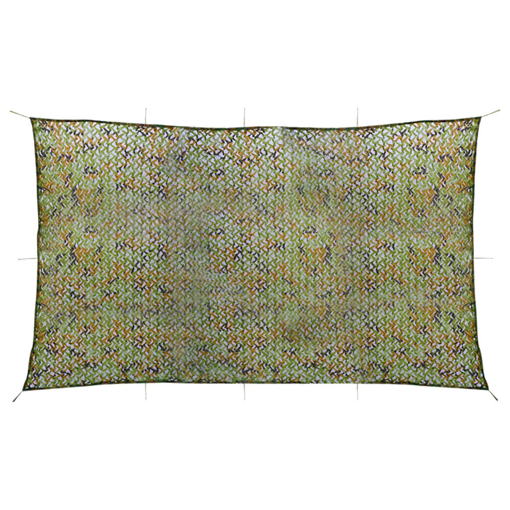 vidaXL Camouflage Net with Storage Bag 2x7 m Green