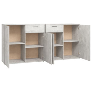 vidaXL Sideboard Concrete Grey 160x36x75 cm Engineered Wood