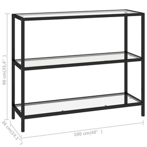 vidaXL Shelf Transparent 100x36x90 cm Tempered Glass