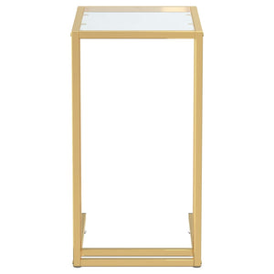 vidaXL Computer Side Table Transparent 50x35x65 cm Tempered Glass