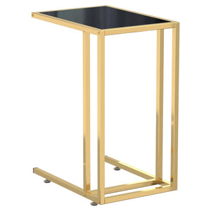 vidaXL Computer Side Table Black 50x35x65 cm Tempered Glass