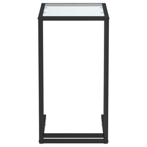 vidaXL Computer Side Table Transparent 50x35x65 cm Tempered Glass