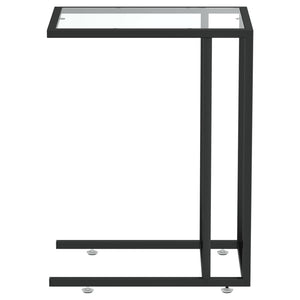 vidaXL Computer Side Table Transparent 50x35x65 cm Tempered Glass