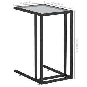 vidaXL Computer Side Table Transparent 50x35x65 cm Tempered Glass