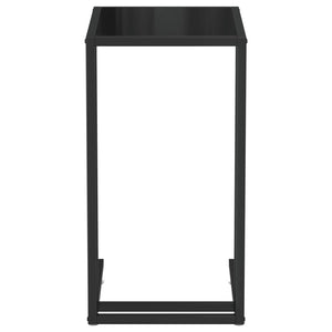 vidaXL Computer Side Table Black 50x35x65 cm Tempered Glass