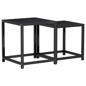 vidaXL Tea Tables 2 pcs MDF Black