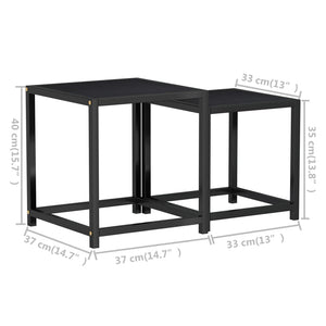 vidaXL Tea Tables 2 pcs MDF Black