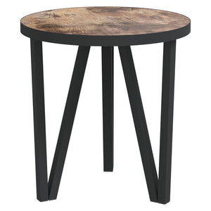 vidaXL Tea Table Black and Yellow Ø35 cm MDF