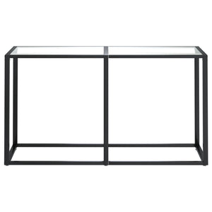 vidaXL Console Table Transparent 140x35x75.5cm Tempered Glass