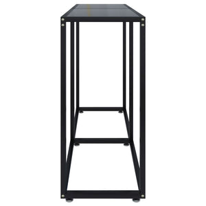 vidaXL Console Table Black 140x35x75.5cm Tempered Glass