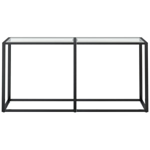 vidaXL Console Table Transparent 160x35x75.5cm Tempered Glass