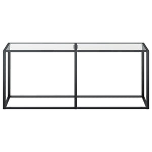 vidaXL Console Table Transparent 180x35x75.5cm Tempered Glass