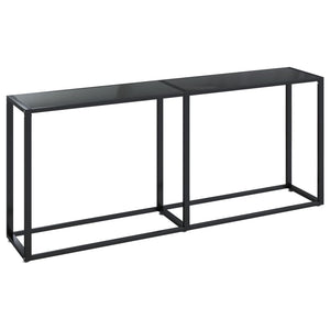 vidaXL Console Table Black 180x35x75.5cm Tempered Glass