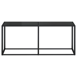 vidaXL Console Table Black 180x35x75.5cm Tempered Glass