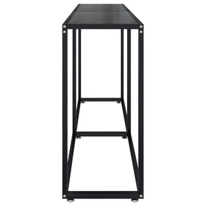 vidaXL Console Table Black 180x35x75.5cm Tempered Glass