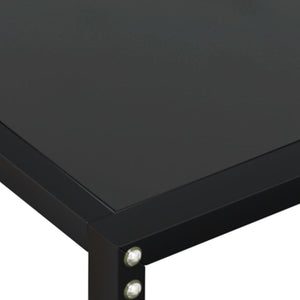 vidaXL Console Table Black 180x35x75.5cm Tempered Glass