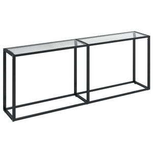 vidaXL Console Table Transparent 200x35x75.5cm Tempered Glass