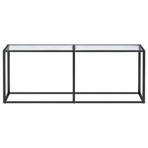 vidaXL Console Table Transparent 200x35x75.5cm Tempered Glass