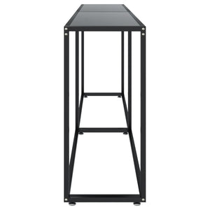 vidaXL Console Table Black 200x35x75.5cm Tempered Glass