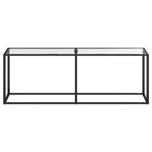 vidaXL Console Table Transparent 220x35x75.5cm Tempered Glass