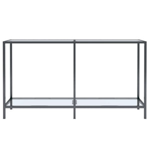 vidaXL Console Table Transparent 140x35x75.5 cm Tempered Glass