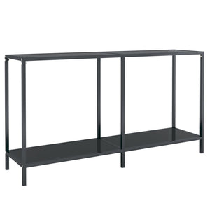 vidaXL Console Table Black 140x35x75.5 cm Tempered Glass