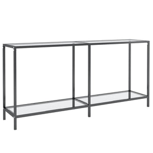 vidaXL Console Table Transparent 160x35x75.5 cm Tempered Glass