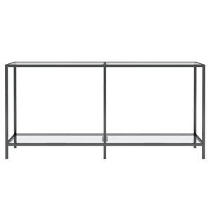 vidaXL Console Table Transparent 160x35x75.5 cm Tempered Glass