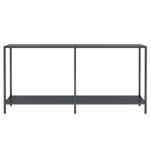 vidaXL Console Table Black 160x35x75.5 cm Tempered Glass