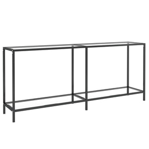 vidaXL Console Table Transparent 180x35x75.5 cm Tempered Glass