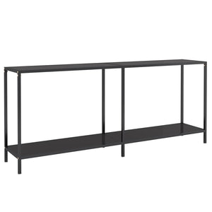 vidaXL Console Table Black 180x35x75.5 cm Tempered Glass