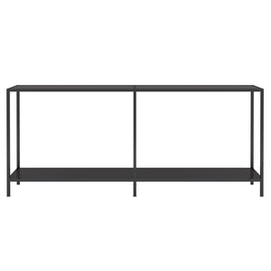 vidaXL Console Table Black 180x35x75.5 cm Tempered Glass