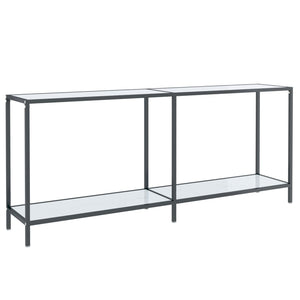 vidaXL Console Table White 180x35x75.5 cm Tempered Glass