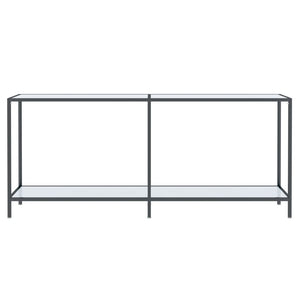 vidaXL Console Table White 180x35x75.5 cm Tempered Glass