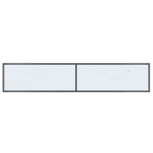 vidaXL Console Table White 180x35x75.5 cm Tempered Glass