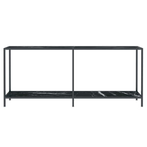 vidaXL Console Table Black 180x35x75.5 cm Tempered Glass