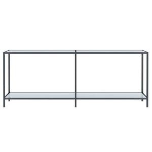 vidaXL Console Table White 200x35x75.5 cm Tempered Glass