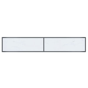 vidaXL Console Table White 200x35x75.5 cm Tempered Glass