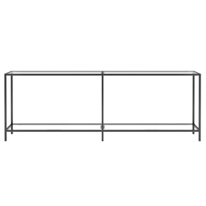 vidaXL Console Table Transparent 220x35x75.5 cm Tempered Glass