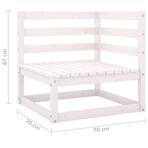 vidaXL Garden 2-Seater Sofa White Solid Pinewood