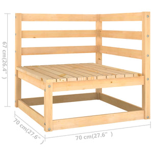 vidaXL 9 Piece Garden Lounge Set Solid Wood Pine